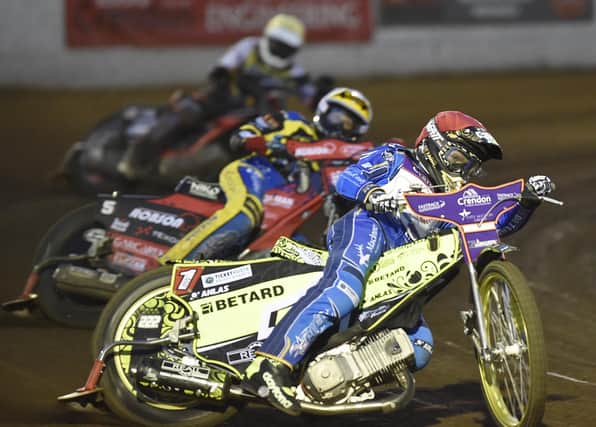 Artem Laguta leads the way for Panthers against Sheffield. Photo: David Lowndes.