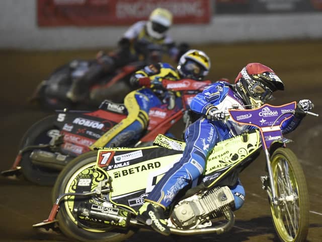 Artem Laguta leads the way for Panthers against Sheffield. Photo: David Lowndes.