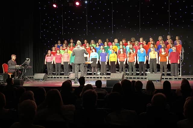 The Sing For Life performers on stage