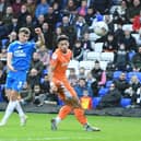 Harrison Burrows in action for Posh against Blackpool. Photo David Lowndes,