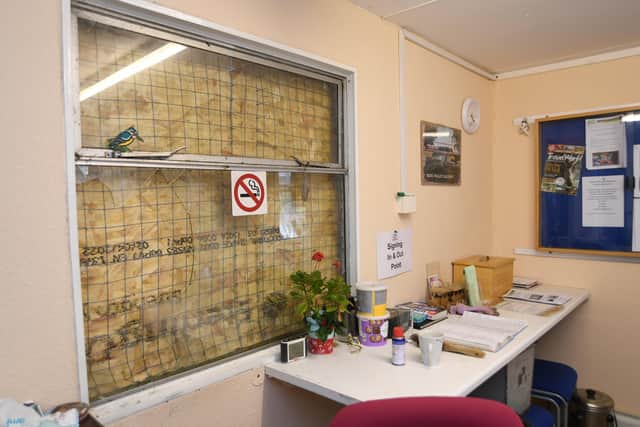 Damage caused by thieves at the Railworld Wildlife Haven
