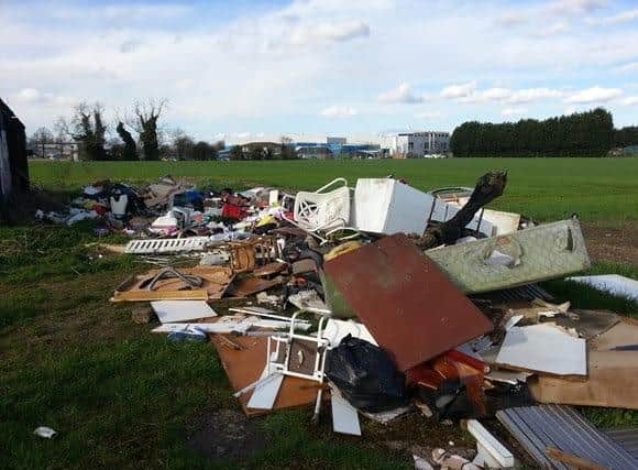 Some of the fly-tipped rubbish
