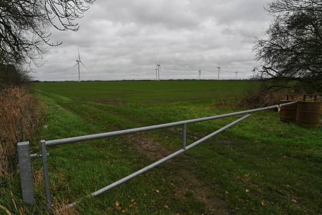 The solar farm and battery energy storage system called Thorney Eco Hub is planned for a rural site near existing wind turbines.