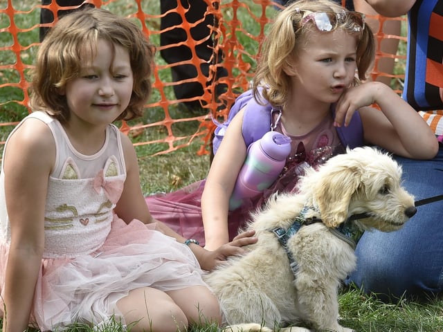 The Stroud family with their puppy Milo