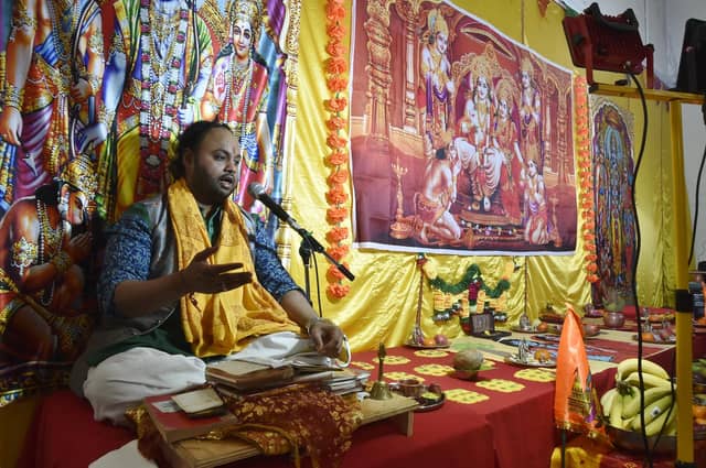 The Bharat Hindu Samaj temple smoke cleansing celebration at Rock Road