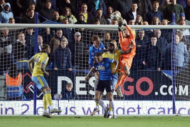 Will Norris of Peterborough United in action against Sheffield Wednesday in the first leg.  Photo: Joe Dent/theposh.com.