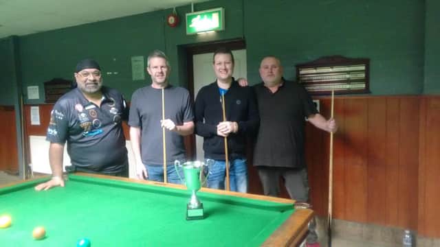 Team cup finalists, from the left, Steve Singh, Mark Gray, Kristian Willetts and Paul Avory.