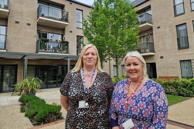 Karen Parker (left) and Tracey Lowndes (right) say Cross Keys tailor their level of care to residents' needs