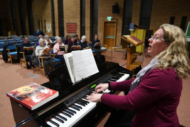 Peterborough Choral Society rehearsal at St Andrew's Church, Netherton.