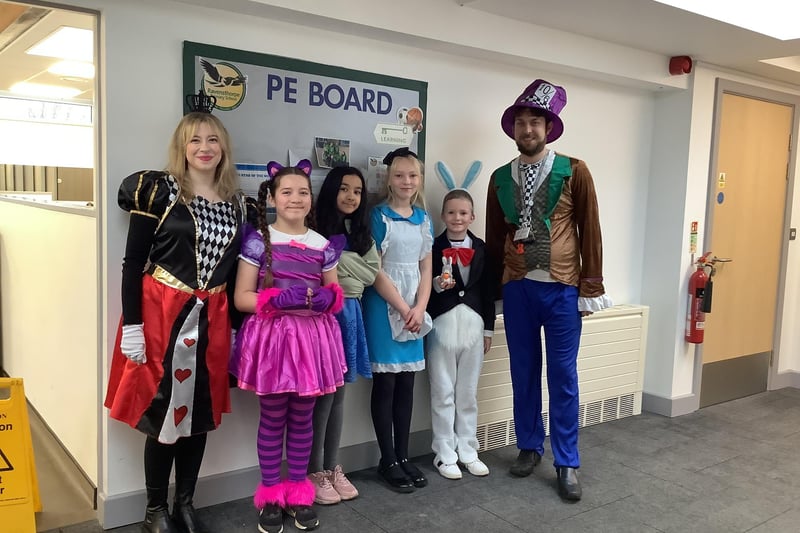 Year 6 pupils and staff at Ravensthorpe Primary School did a grand job of celebrating all things Lewis Carroll, even going so far as to have a Mad Hatter’s Tea Party in the afternoon.