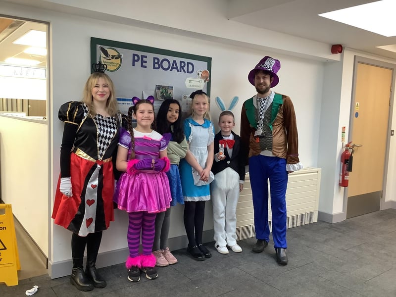 Year 6 pupils and staff at Ravensthorpe Primary School did a grand job of celebrating all things Lewis Carroll, even going so far as to have a Mad Hatter’s Tea Party in the afternoon.