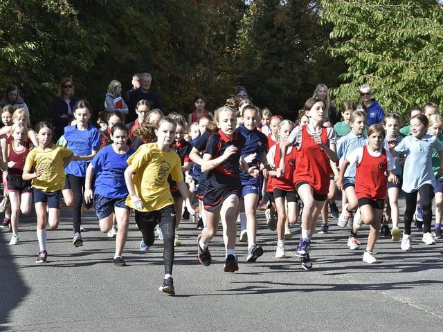 The girls  race