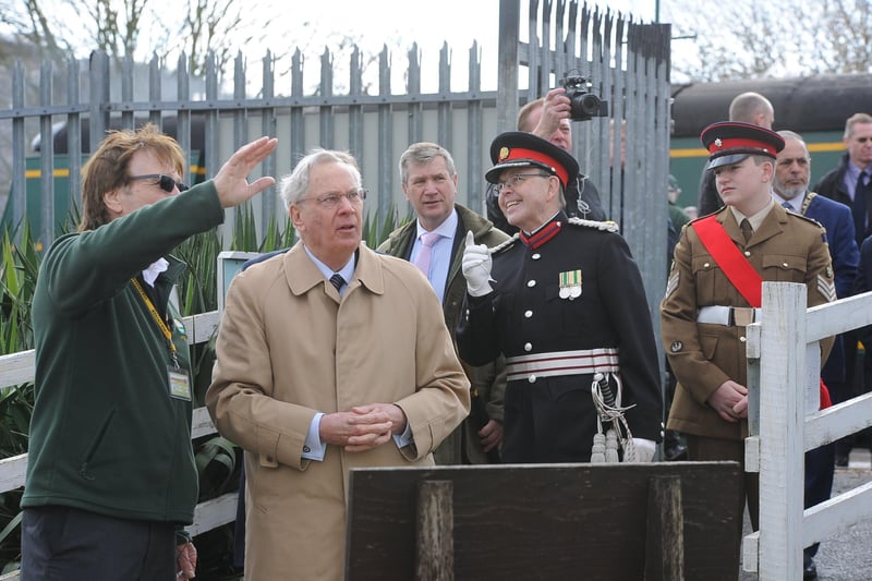 The Duke of Gloucester visits Railworld in Peterborough