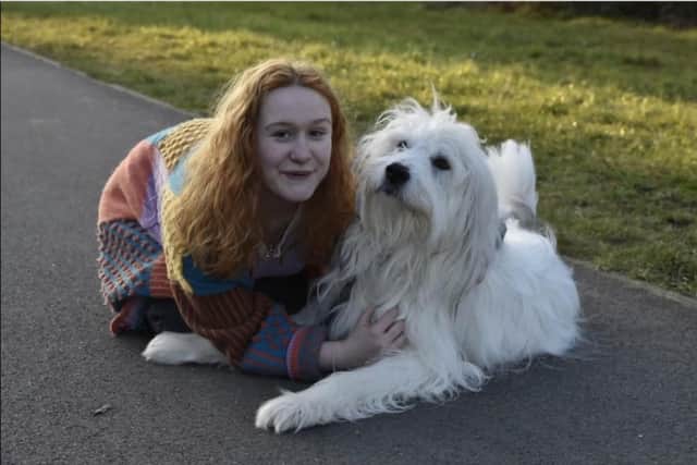 Gracie Henwood and her Crufts dog, Elton.