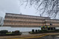 The boarded up Bretton Centre in Peterborough