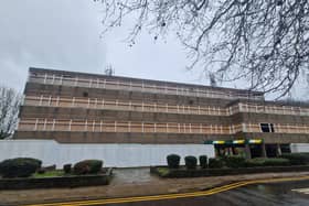 The boarded up Bretton Centre in Peterborough