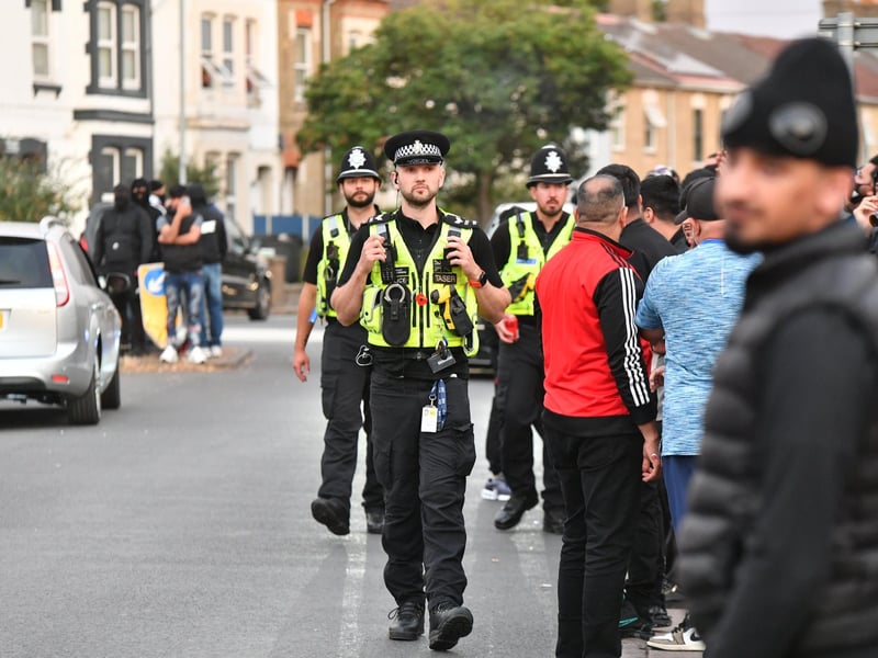 Large crowds were seen in the city.