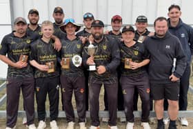 Oundle Town's winning Stamford Charity Cup T20 side.