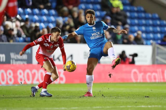 Jonson Clarke-Harris in action for Posh. Photo: Joe Dent/theposh.com.