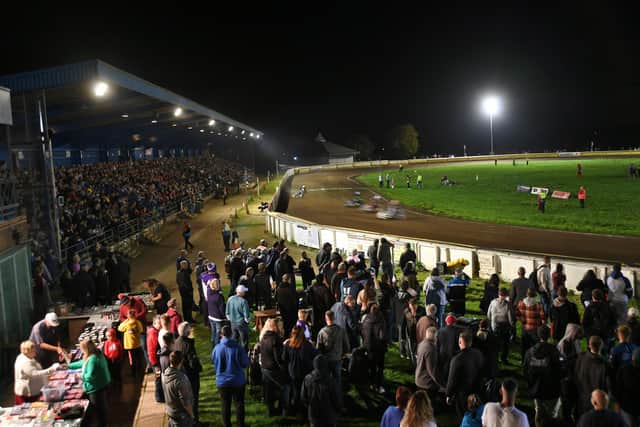 A packed Showground for the last speedway meeting in the city. Photo: David Lowndes.