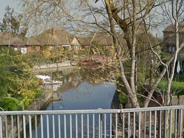 The River Nene, just off North Street in Stanground.