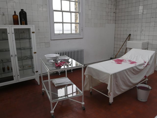 Inside the Victorian operating theatre at Peterborough Museum. The building was formerly Peterborough's infirmary
