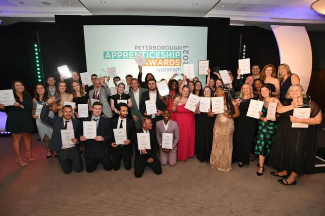 The winners group from last year's Peterborough Apprenticeship Awards - it is time to get those nominations in for this year's awards.