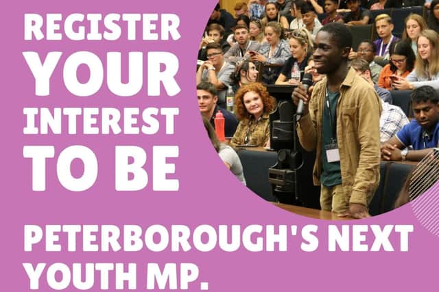 Advertisement for Peterborough UKYP elections.