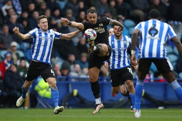 Posh striker Jonson Clarke-Harris in action against Sheffield Wednesday earlier this season. Photo: Joe Dent/theposh.com.
