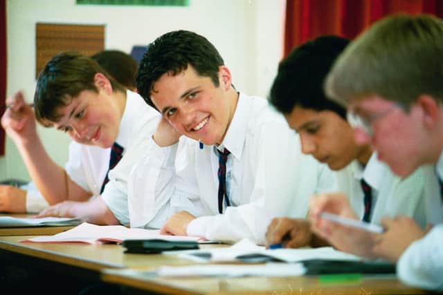 Matthew Etherington at school aged 15 after he'd been selected for a Posh first-team game. Photo: David Lowndes.