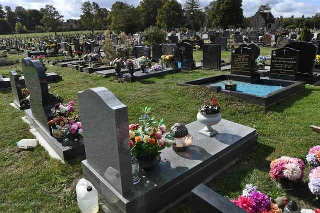 Fletton Cemetery , where there has been a spate of thefts and vandalism