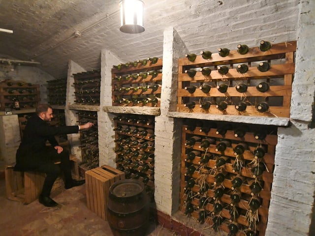 The cellar in the vaults beneath the museum