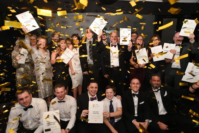 Peterborough Telegraph Business Excellence Awards 2022. The winners group