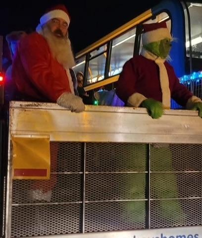 Father Christmas was joined by The Grinch during his visit