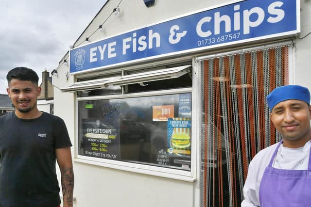 Business is good for Tarun Singh and Kamal Singh at the refurbished and increasingly popular Eye Fish & Chips.