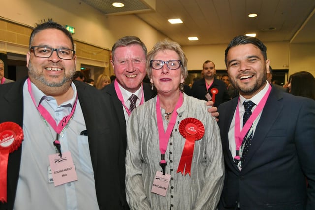 Alison Jones (Central) with supporters