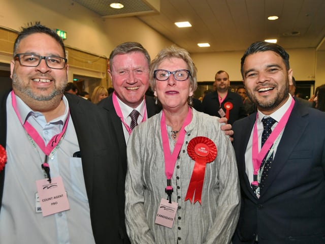 Alison Jones (Central) with supporters