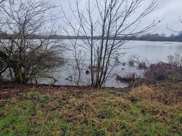 High water levels.