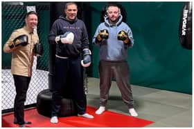 From left, Nick, Andrei and Kenny at the Peterborough Judo & MMA Gym