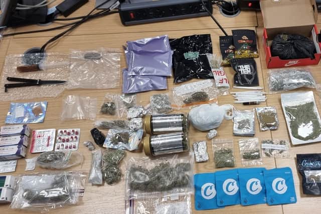 Some of the items seized by police