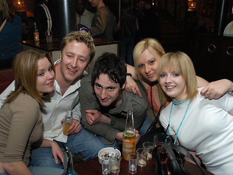 A night out in 2004 at Edwards Bar, Broadway, Peterborough