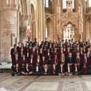 The King's School speech day awards group at Peterborough Cathedral.