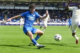 Matt Garbett in action for Posh. Photo David Lowndes