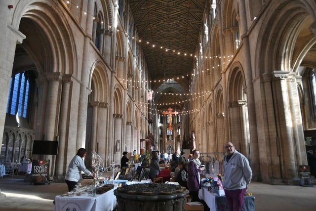 Peterborough Cathedral Christmas fair.   