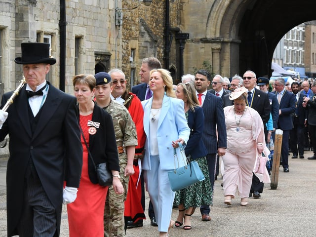 Mayor of Peterborough Marco Cereste was invested at a service at Peterborough Cathedral at the weekend