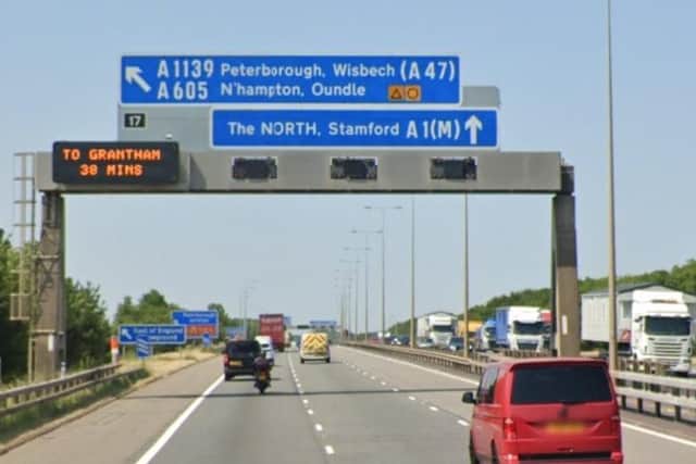 The crash happened near junction 17 of the A1