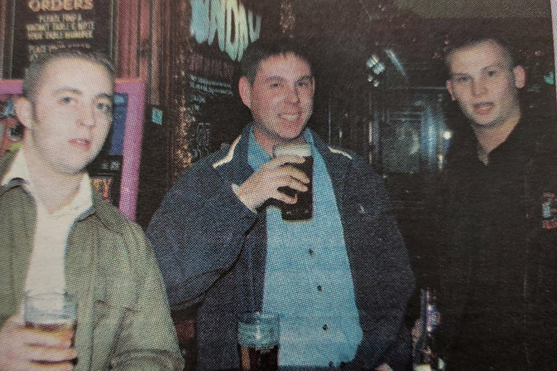 Enjoying a night out in Peterborough city centre in January 2001