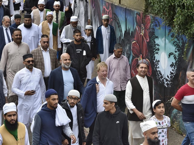 Peterborough Grand Mawlid parade from Alderman's Drive to celebrate the life and legacy of the Prophet Muhammad.