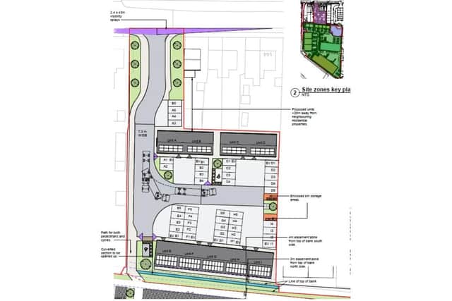 A proposed site layout for Area A.