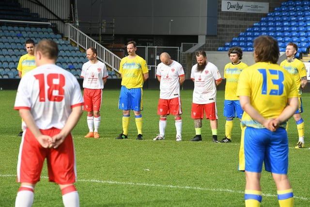A minute's silence before kick-off.